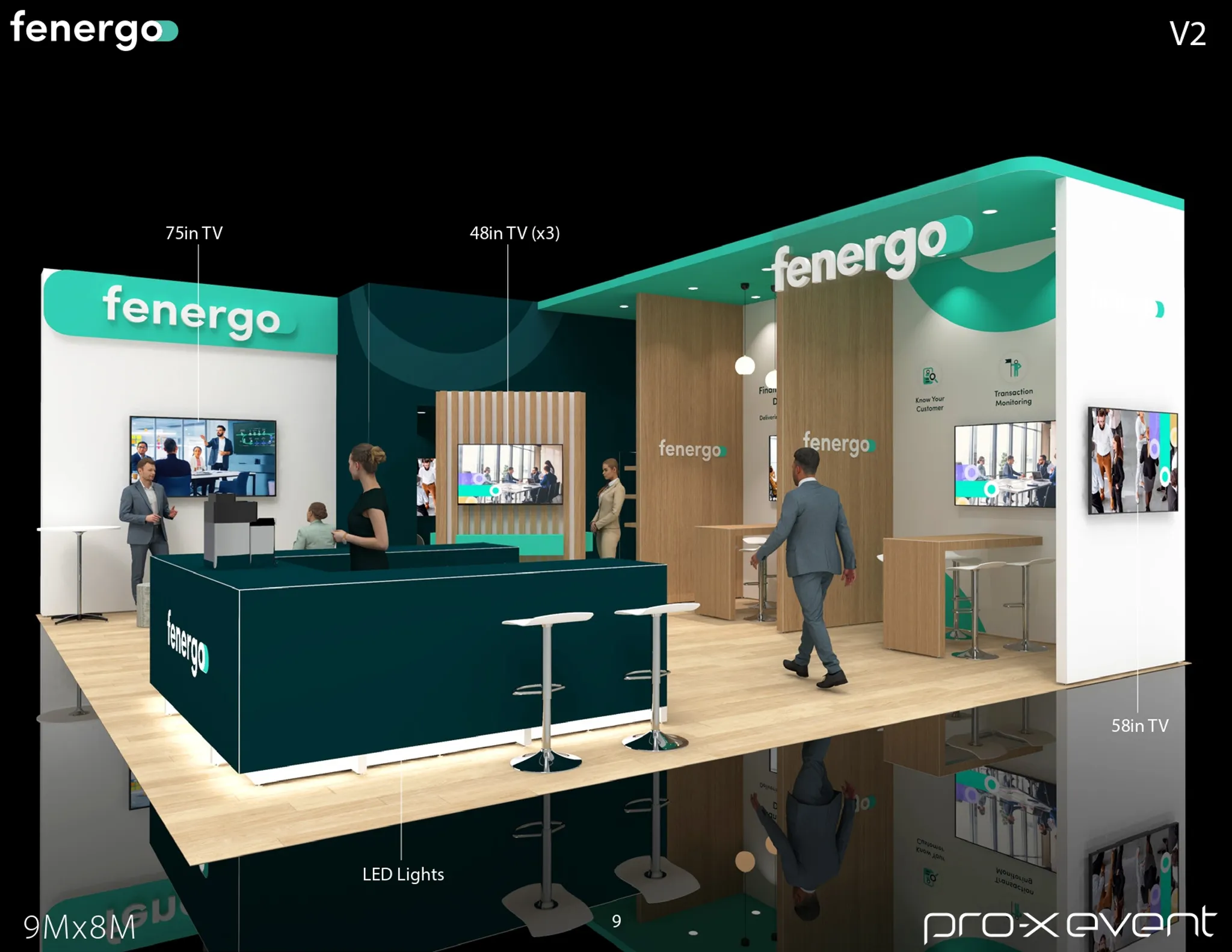 30x30 Péninsule booth design by Pro-X Exhibits